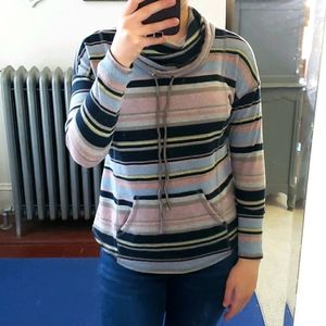 Draw string cowl neck sweater